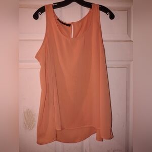 2 Attention Sleeveless Top in Peach/ Blue large